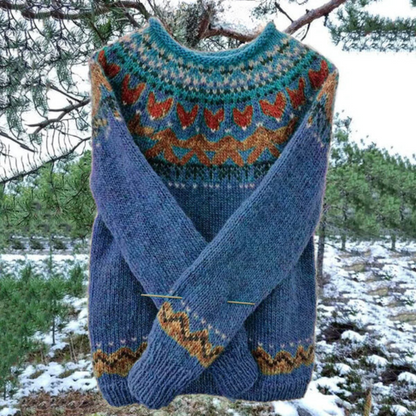 Kvinders Retro Sweater med Løs Pasform 6