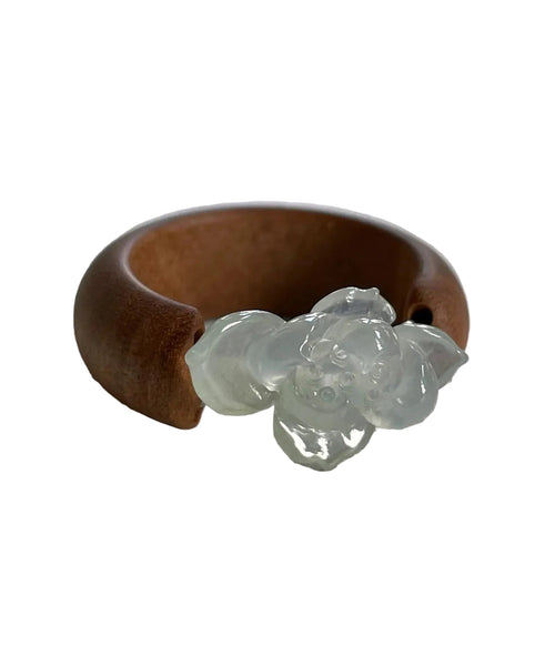 Kvinders Ring Vintage Patchwork Lotus Design 0