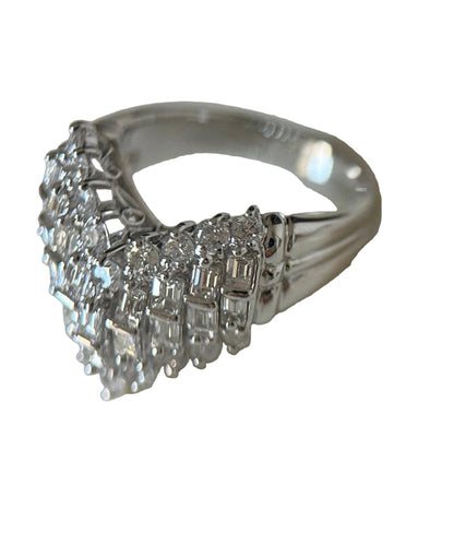 Kvinders Ring med Sterling Sølv og Zircon Design 4