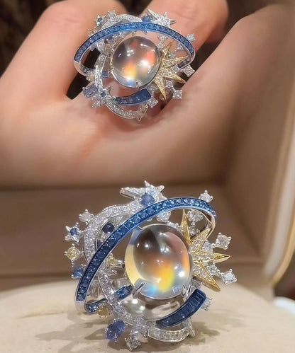 Kvinders Ring med Stjerne og Planet Design 1