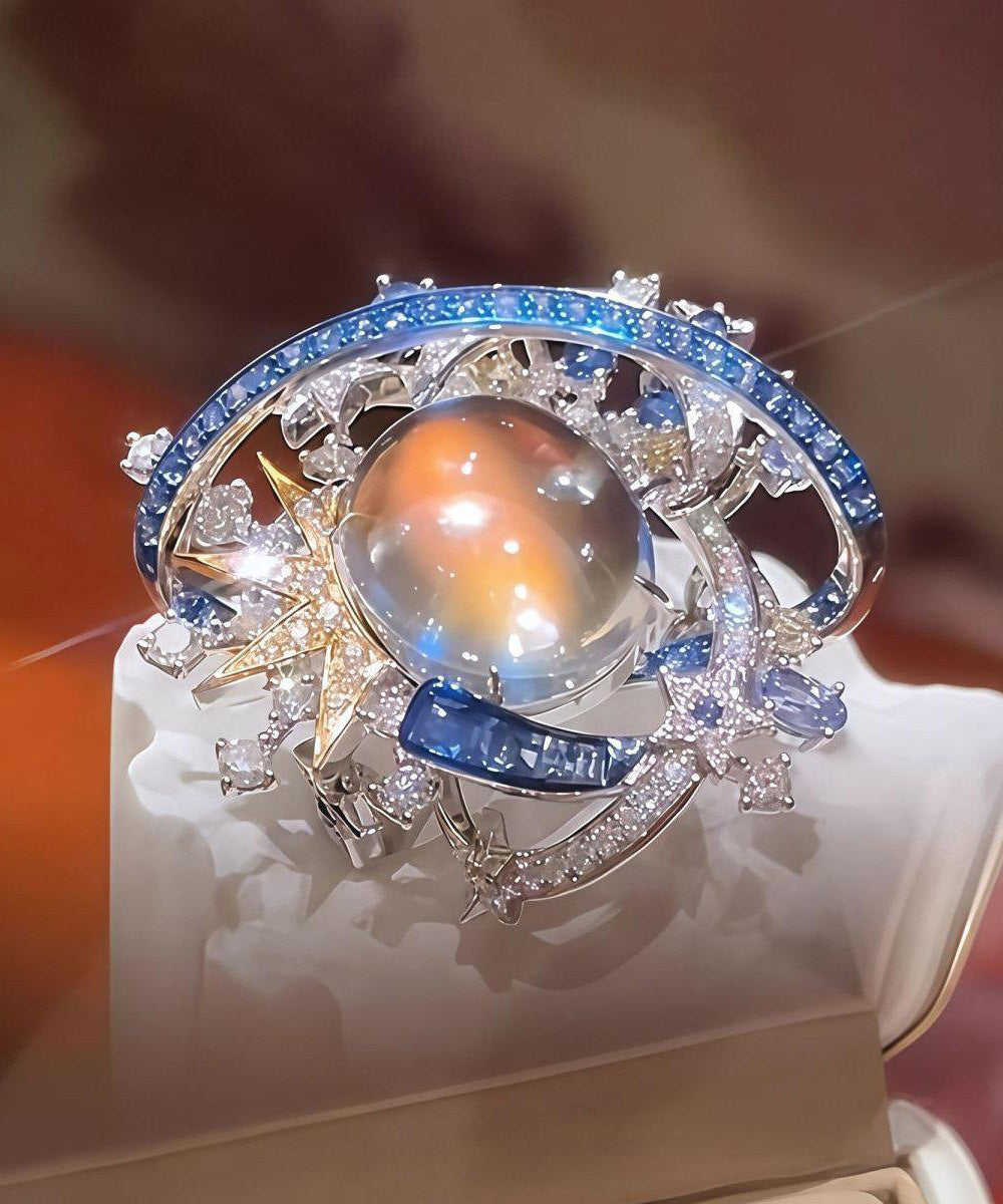 Kvinders Ring med Stjerne og Planet Design 4