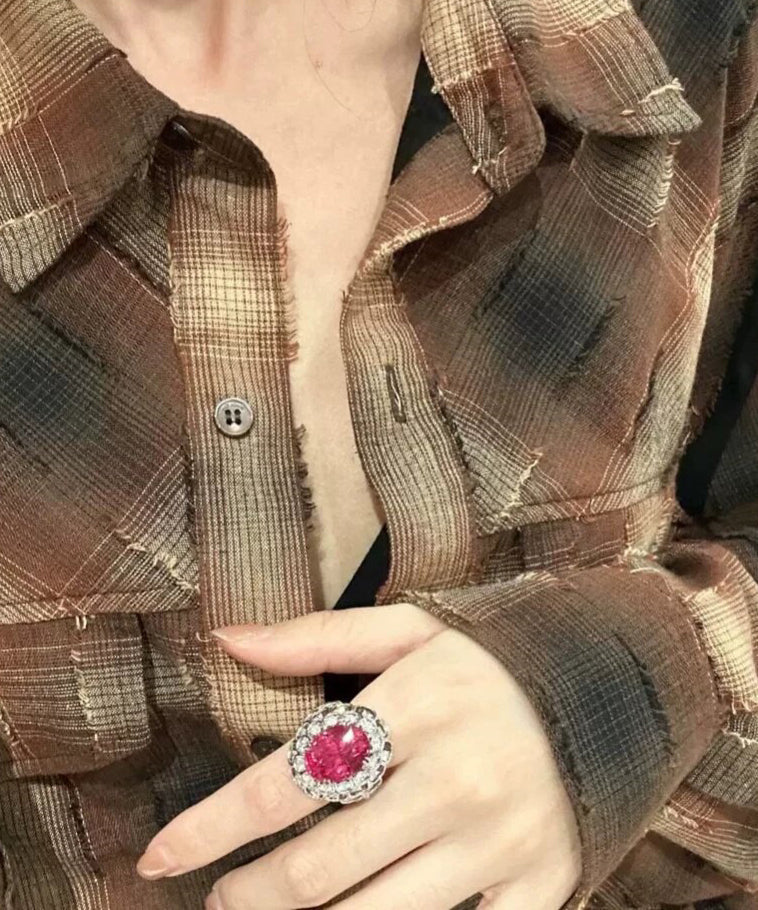 Kvinders Ring med Zircon Detaljer 1