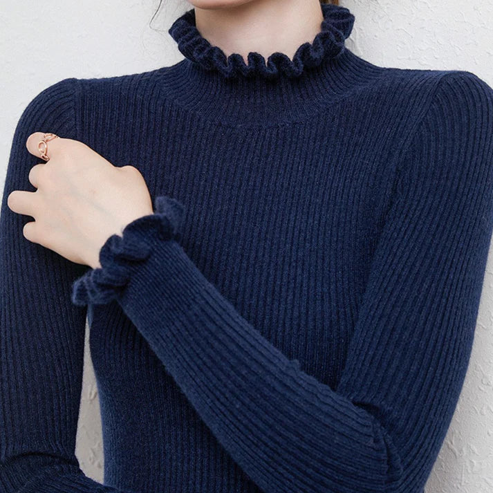 Kvinders Rullekrave Sweater Casual 4