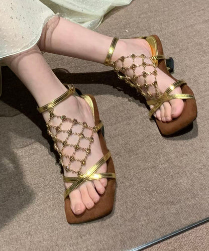 Kvinders Sandaler Chunky Hæl Glitrende Design 2