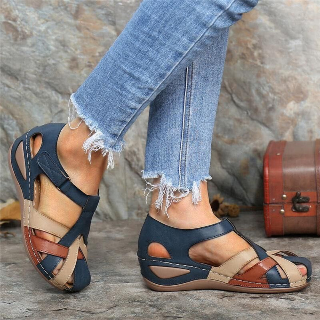 Kvinders Sandaler Colorblock Lukkede Tåer 2