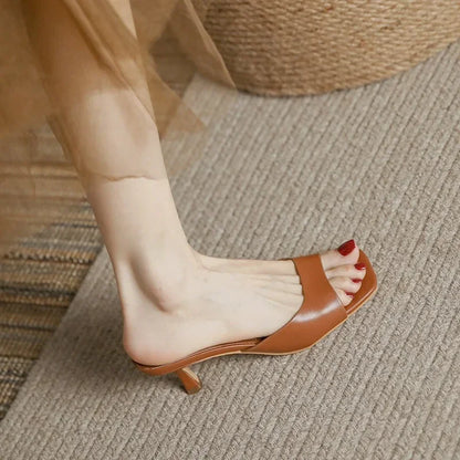 Kvinders Sandaler Runde Tøfler 5
