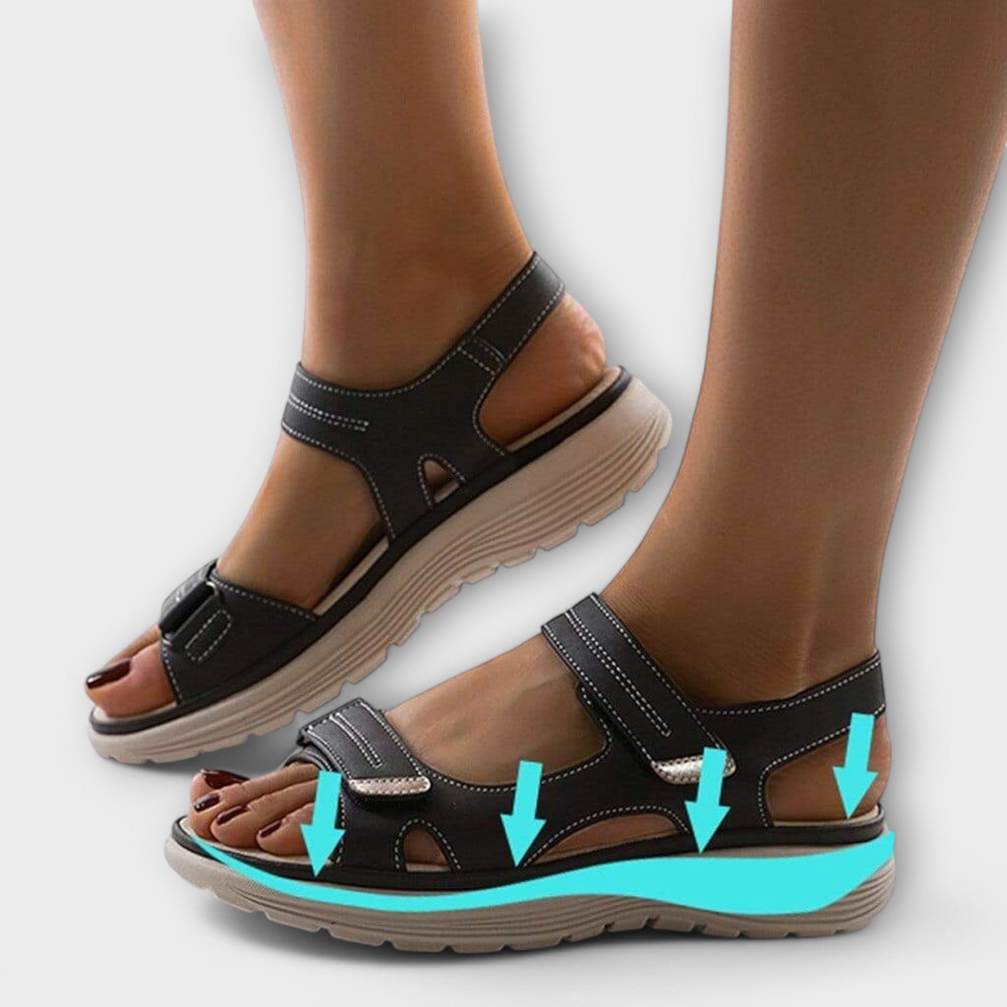 Kvinders Sandaler med Justerbar Støtte 1