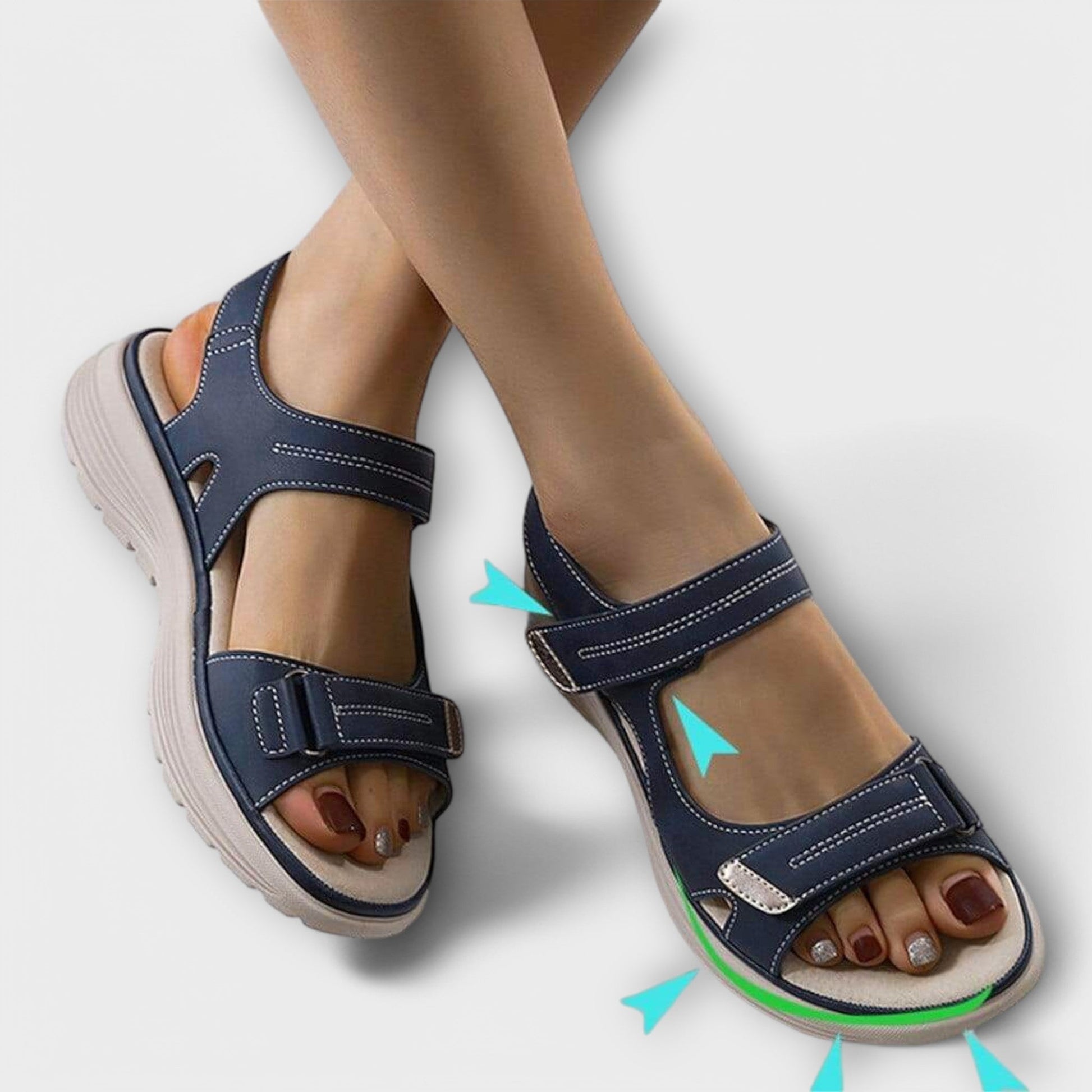 Kvinders Sandaler med Justerbar Støtte 2