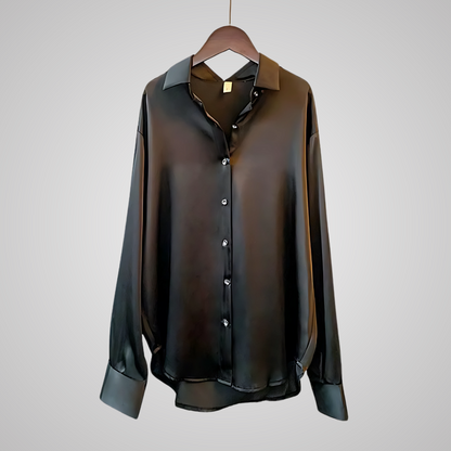 Kvinders Satin Bluse Elegant Design 5
