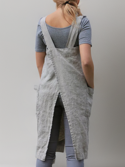 Kvinders Schürzenkleid med Lommer 1