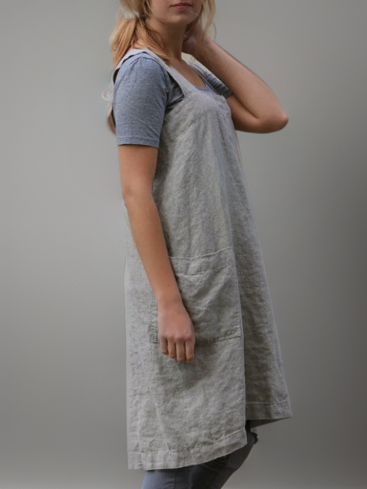 Kvinders Schürzenkleid med Lommer 2