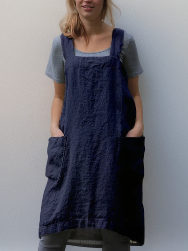 Kvinders Schürzenkleid med Lommer 5