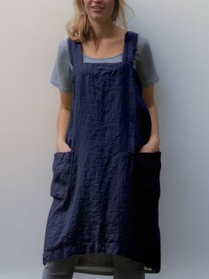 Kvinders Schürzenkleid med Lommer 5