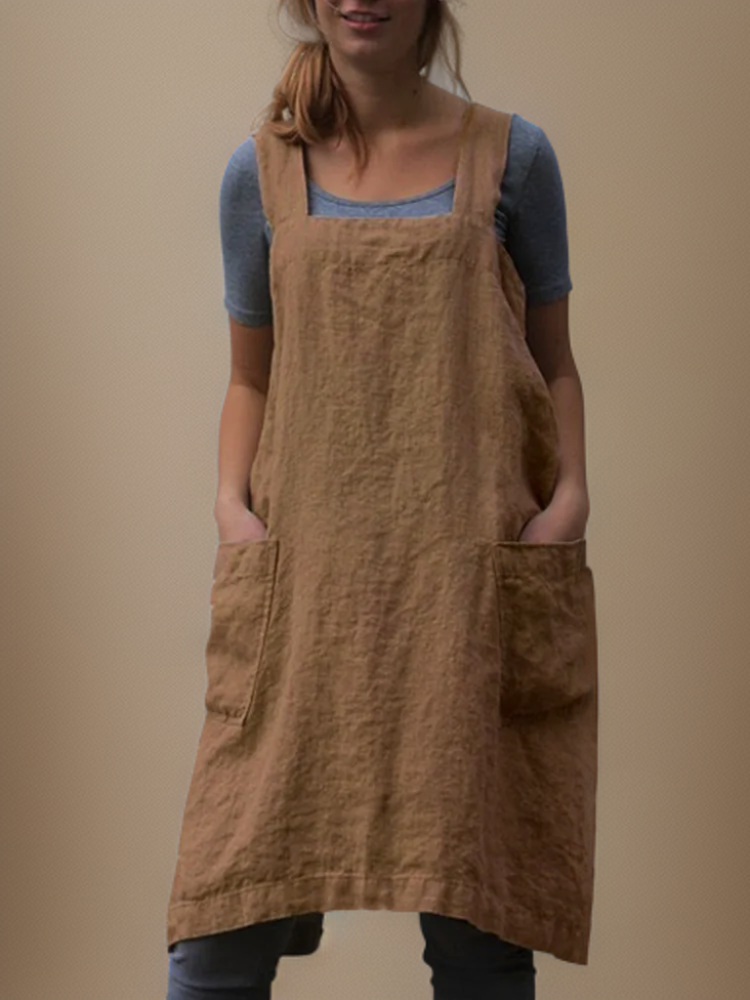 Kvinders Schürzenkleid med Lommer 6