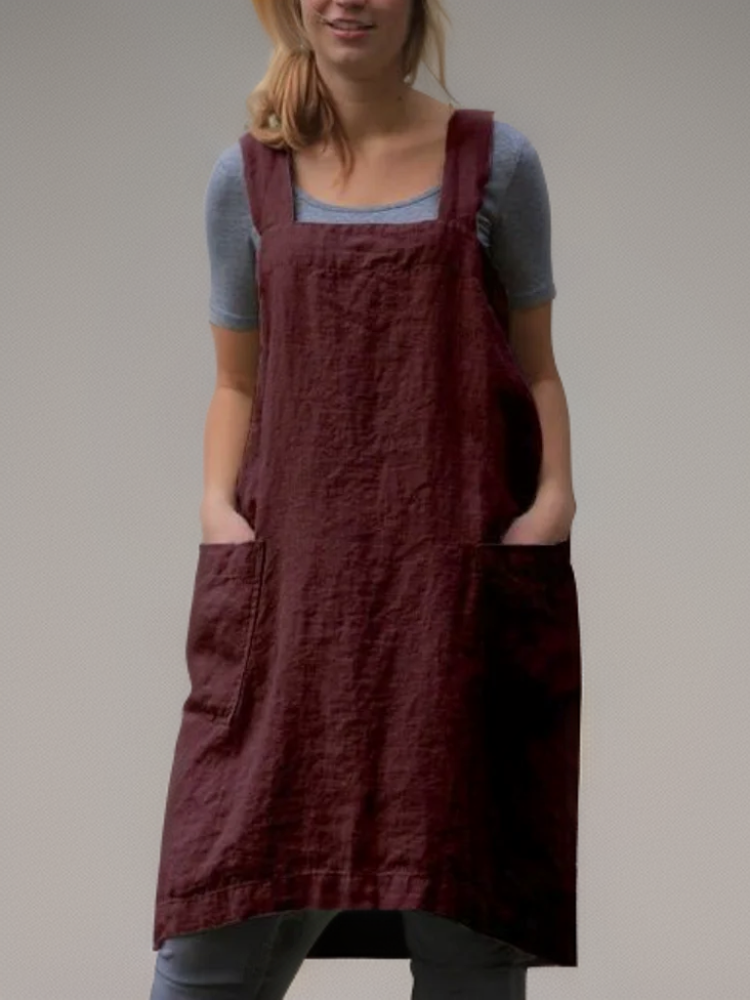 Kvinders Schürzenkleid med Lommer 7