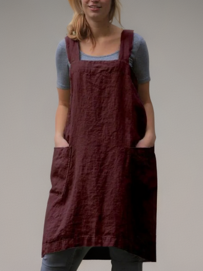 Kvinders Schürzenkleid med Lommer 7