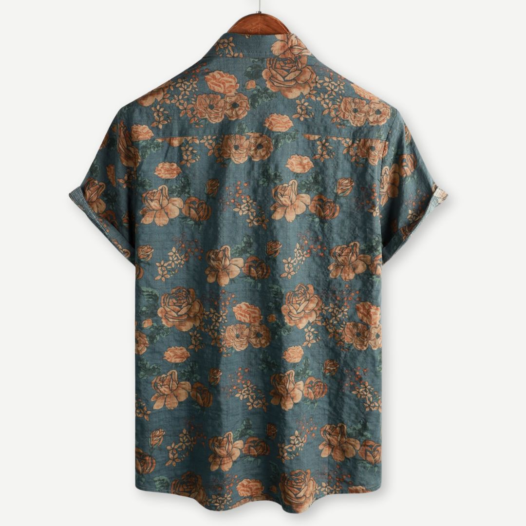 Kvinders Skjorte Vintage Blomstret Letvægt 1
