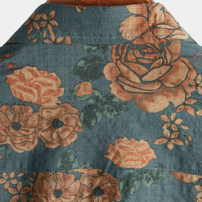 Kvinders Skjorte Vintage Blomstret Letvægt 2