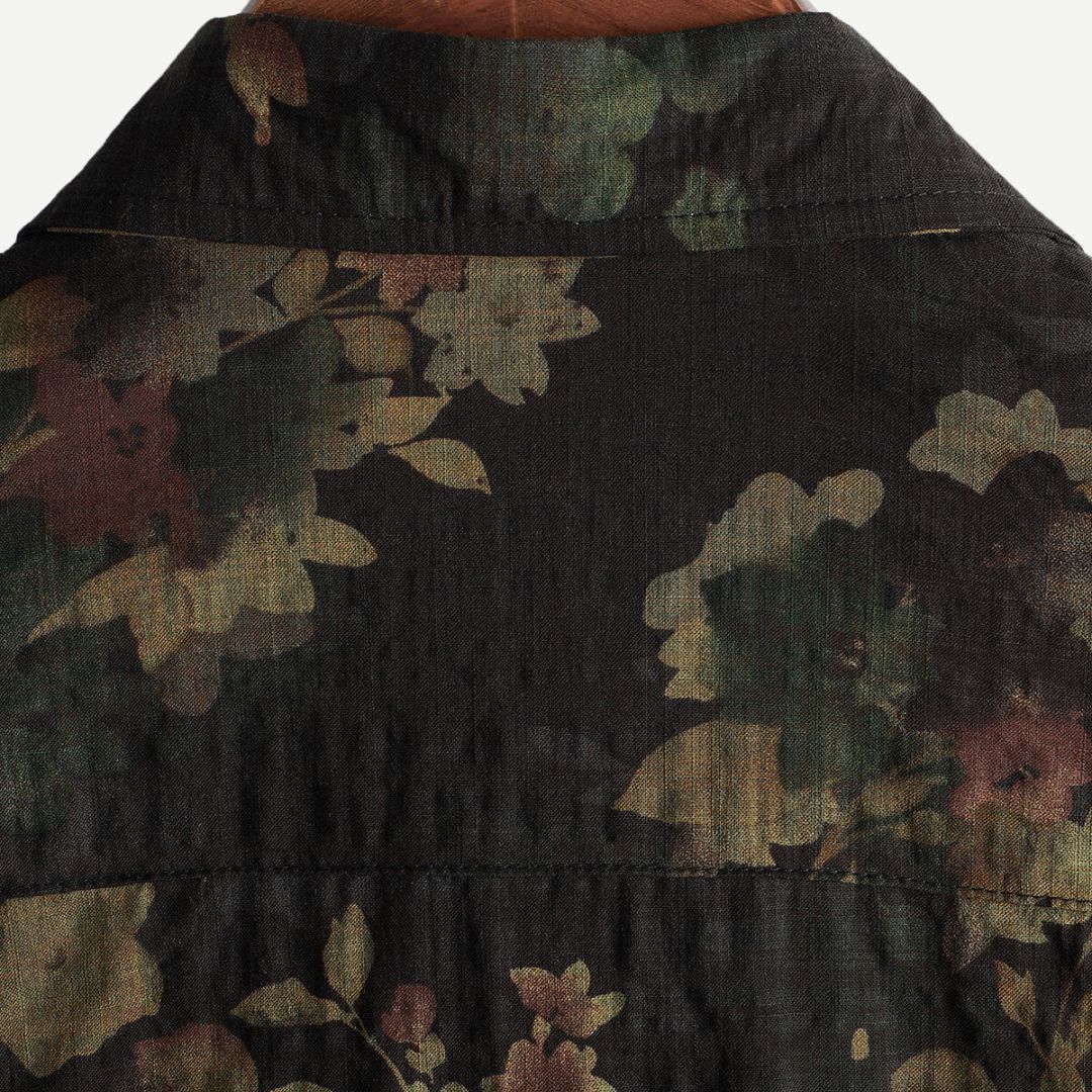 Kvinders Skjorte Vintage Blomstret Letvægts 3