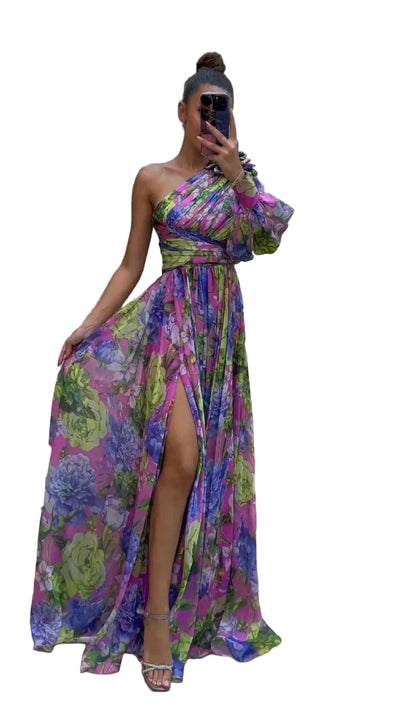 Kvinders Skulderkjole med Flowy Design 0