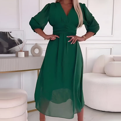 Kvinders Slå Om Kjole Chic Med Justerbar Pasform 3