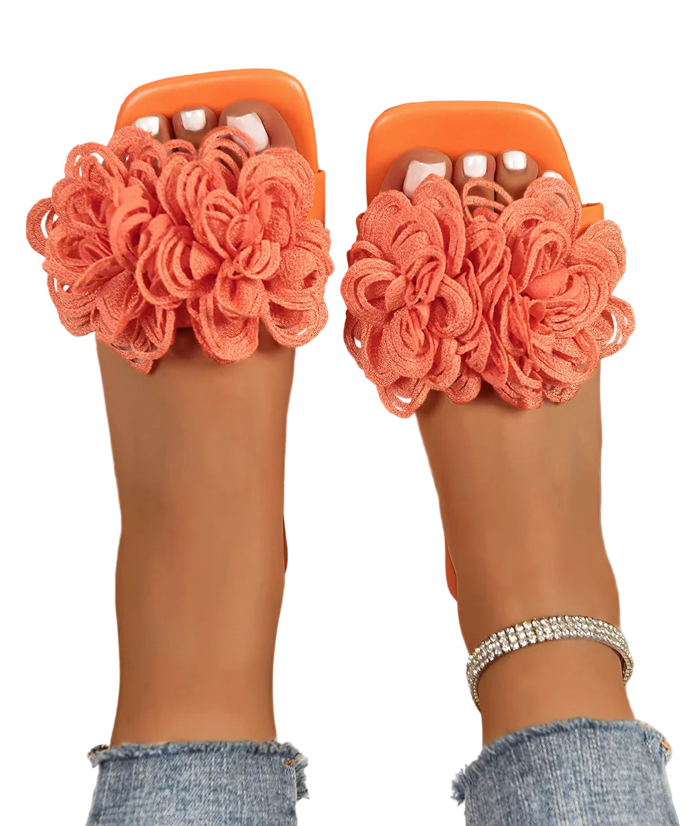 Kvinders Slide Sandaler med Blomsterdesign 0