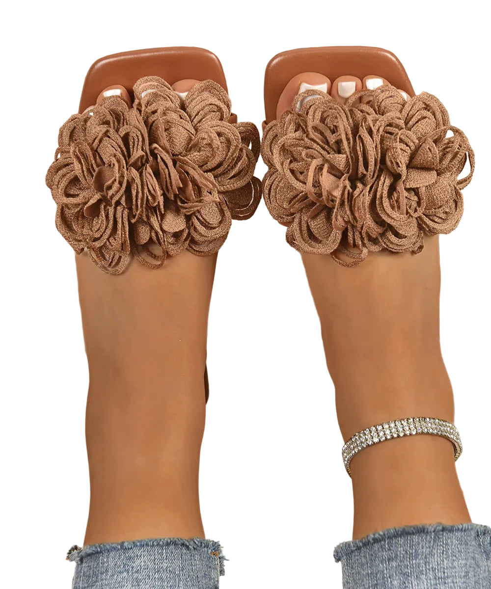 Kvinders Slide Sandaler med Blomsterdesign 0