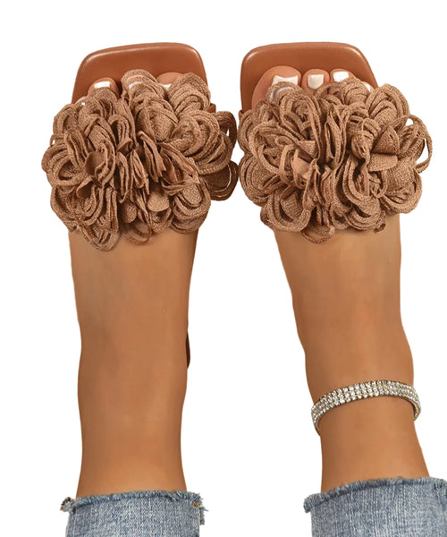 Kvinders Slide Sandaler med Blomsterdesign 0