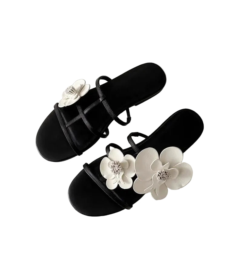 Kvinders Slide Sandaler med Blomsterdesign 4