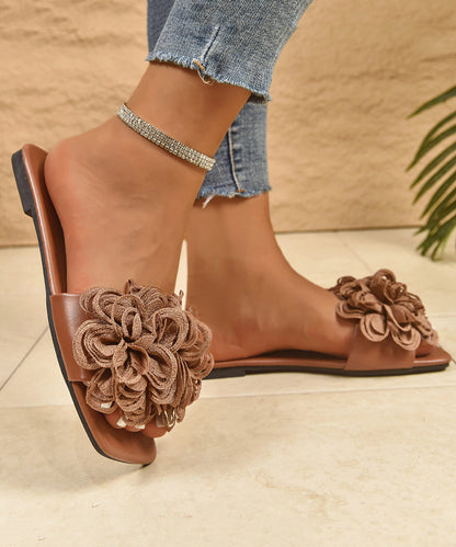 Kvinders Slide Sandaler med Blomsterdesign 4