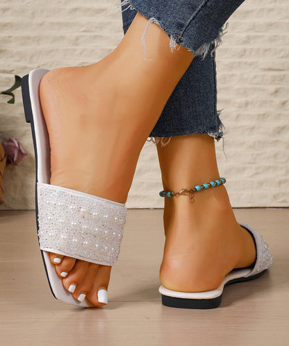 Kvinders Slide Sandaler med Pailletter 4