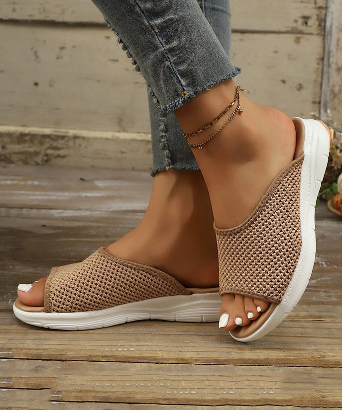 Kvinders Slide Sandaler med Peep Toe 1