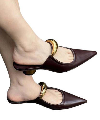 Kvinders Slide Sandaler med Spids Tå 0