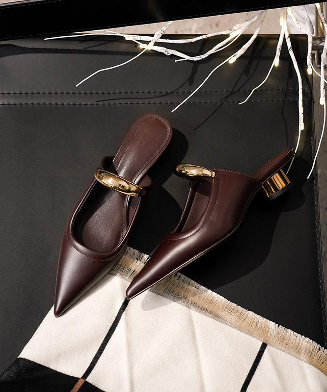 Kvinders Slide Sandaler med Spids Tå 2