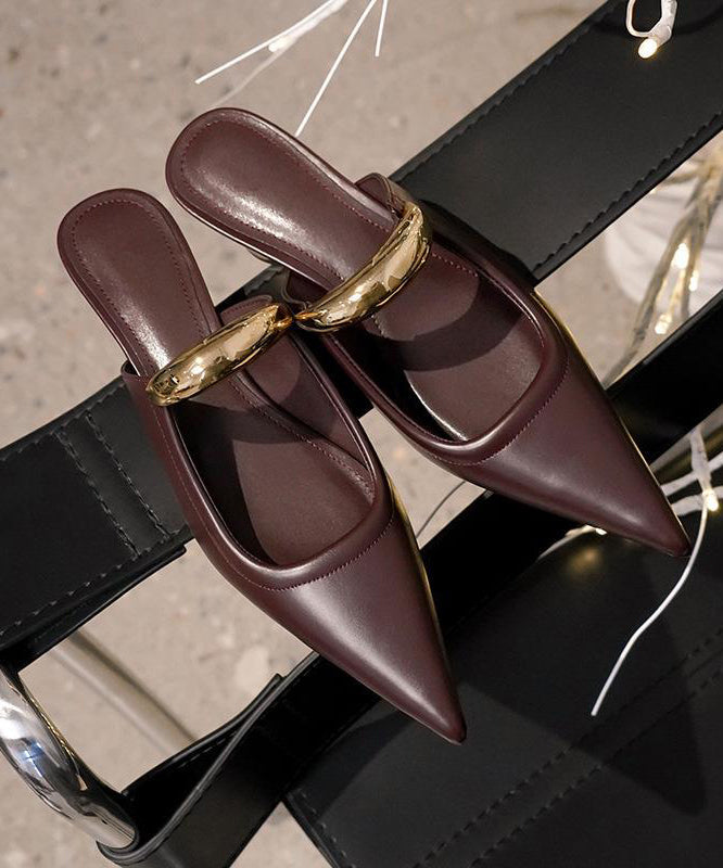 Kvinders Slide Sandaler med Spids Tå 3