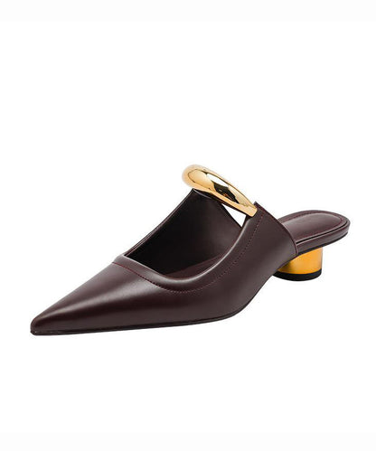 Kvinders Slide Sandaler med Spids Tå 4