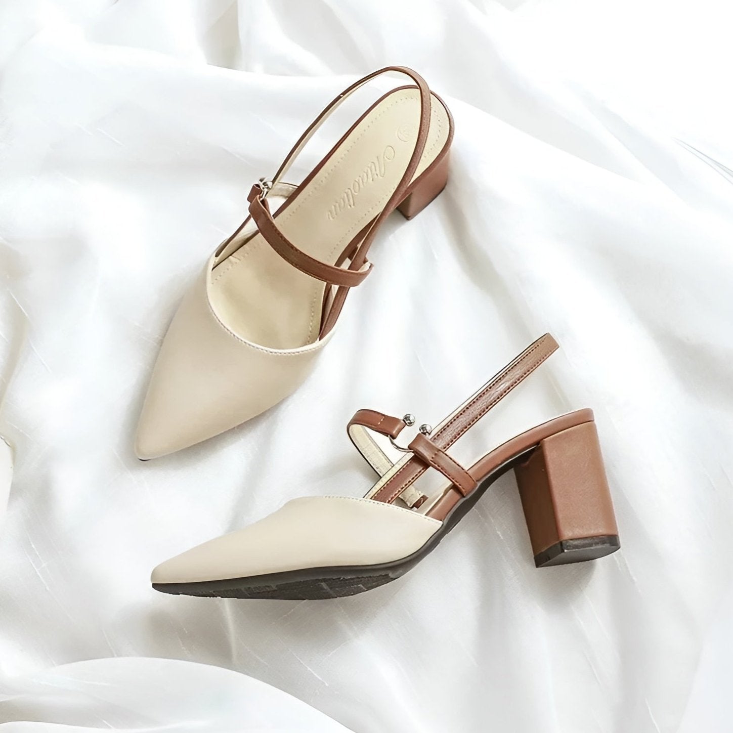Kvinders Slingback Hæle med Charmerende Design 1