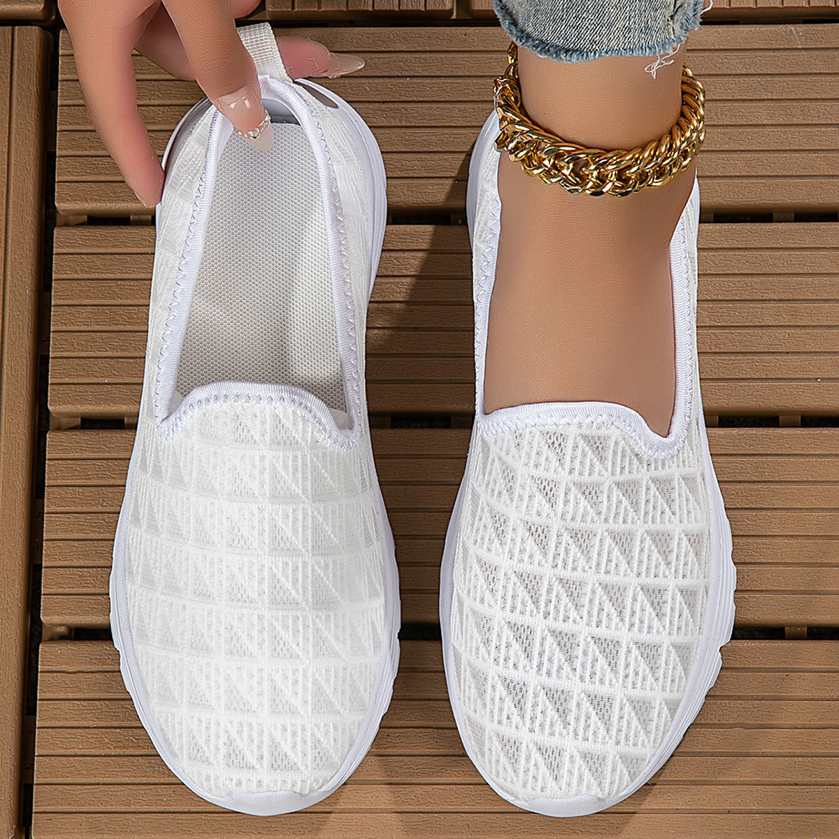 Kvinders Slip-On Sneakers Komfortabelt Design Moderne Stil 3
