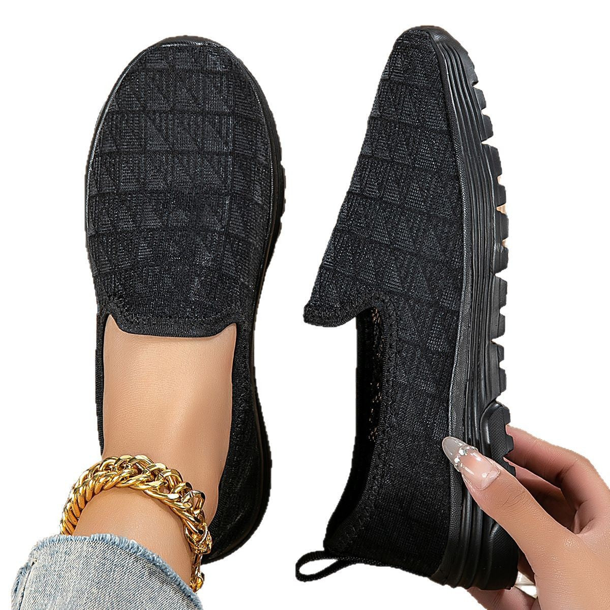 Kvinders Slip-On Sneakers Komfortabelt Design Moderne Stil 5