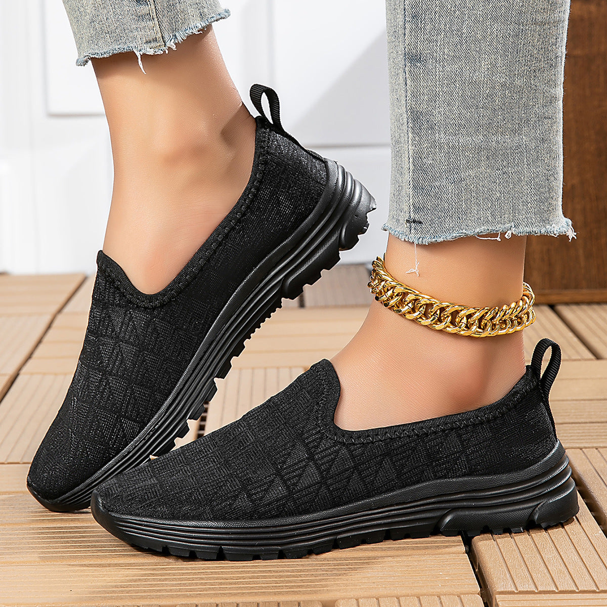 Kvinders Slip-On Sneakers Komfortabelt Design Moderne Stil 7