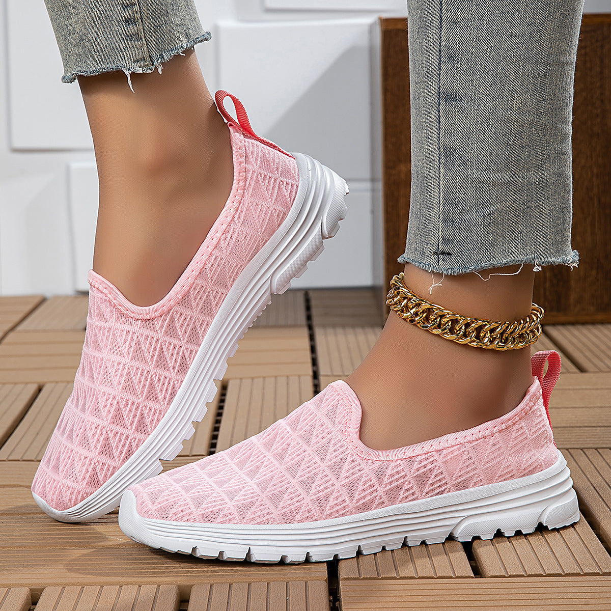 Kvinders Slip-On Sneakers Komfortabelt Design Moderne Stil 8