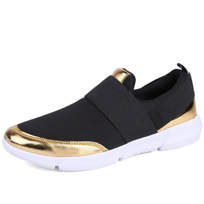 Kvinders Slip-On Sneakers Med Guld Accenter 0