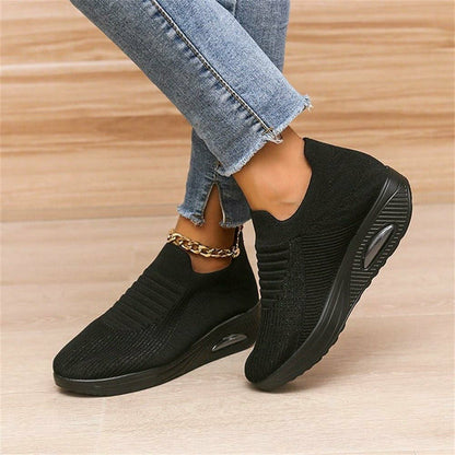 Kvinders Slip-On Sneakers Mesh Design Syntetisk med Luft Hæl 2