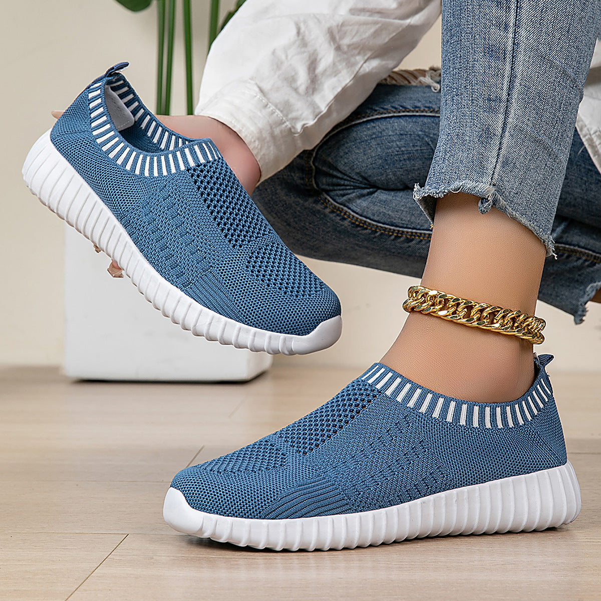 Kvinders Slip-On Sneakers Moderne Komfortabel Design 1