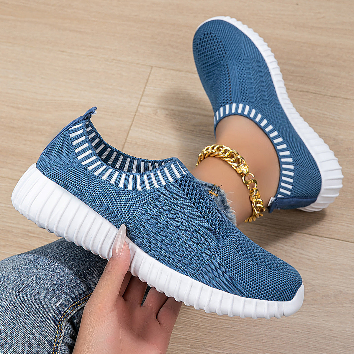 Kvinders Slip-On Sneakers Moderne Komfortabel Design 2