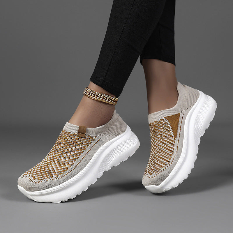 Kvinders Slip-On Sneakers med Elastisk Skaft og Letvægtsdesign 2