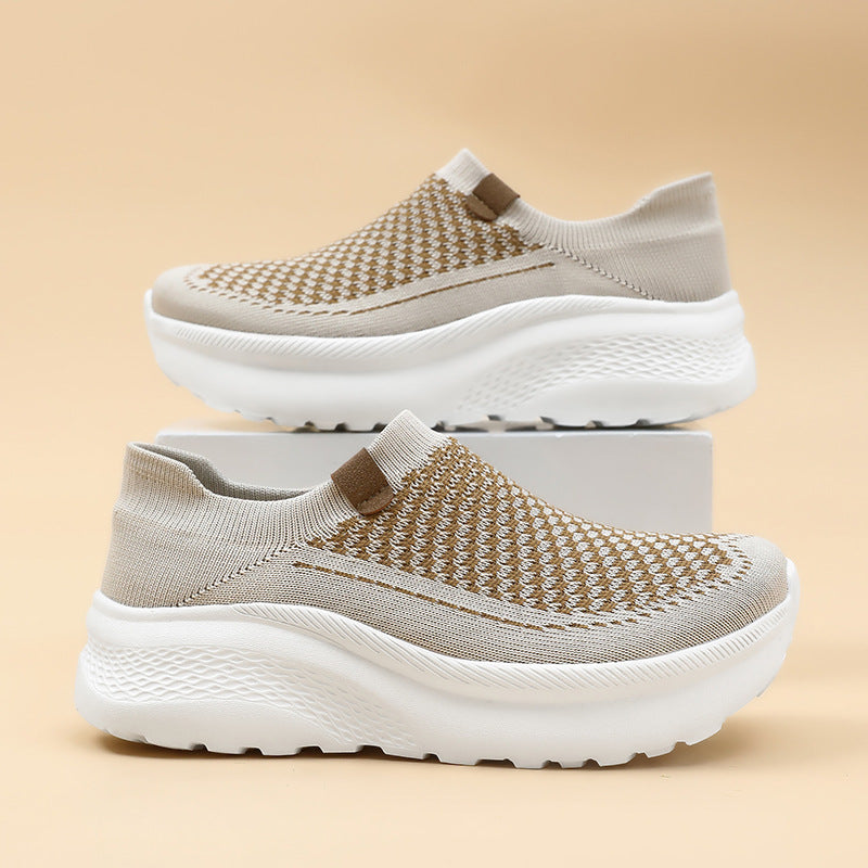 Kvinders Slip-On Sneakers med Elastisk Skaft og Letvægtsdesign 3