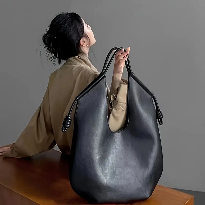 Kvinders Slouchy Mulepose med Knudede Detalje 1