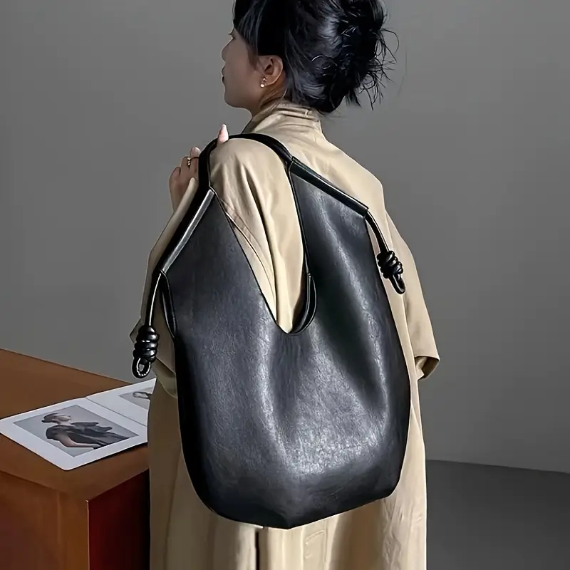 Kvinders Slouchy Mulepose med Knudede Detalje 3