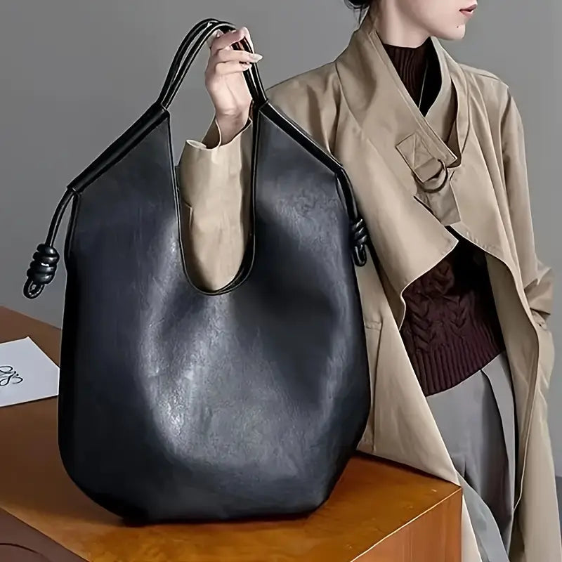 Kvinders Slouchy Mulepose med Knudede Detalje 4